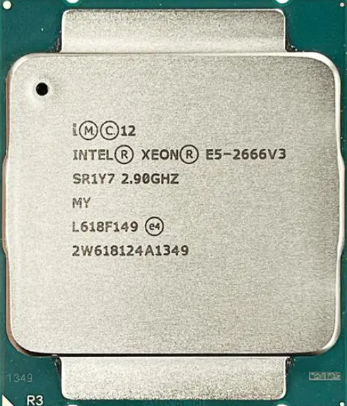 HOT SALE Intel Xeon E5-2666V3 Server CPU Processor 10 Core 2.9GHz Original E5 2666 V3 with LGA 2011 and L3 Socket Type SR1Y7