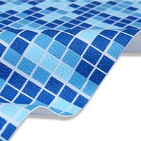 Toile de piscine en maille PVC enduite anti-UV, fabriquée en usine, imperméable, pour garçons et filles, tissu Ripstop robuste 1000GSM, motif mosaïque