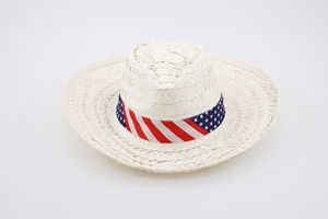 Sombrero de paja parasol informal a la moda para primavera y verano, sombrero de paja con hierba natural Rush y patrón bordado de cinturón de PU para viajes - Product Image 4