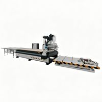 Máquina CNC de Carpintería de Alta Gama con Mesa de Carga y Descarga Automática, Motor de Rodamiento de Engranaje Único, Bomba y PLC para Producción en Masa