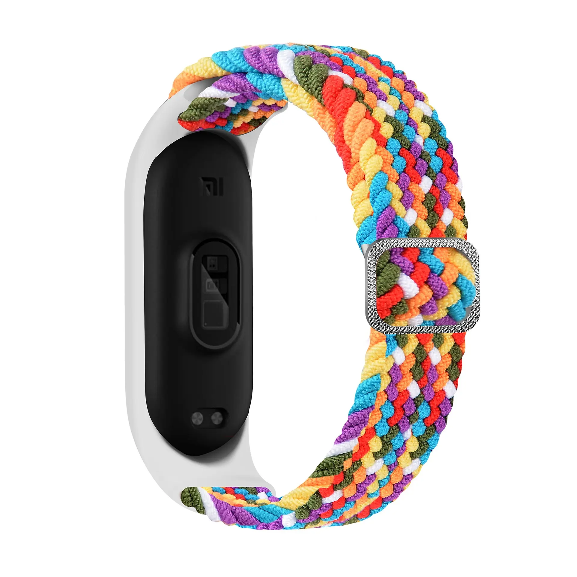 Xiaomi Band 7 NFC Woven Braided Loop Replaceable Wristband TPU Frame Nylon Smart Watch Strap for Mi Band 7 6 5 4 3