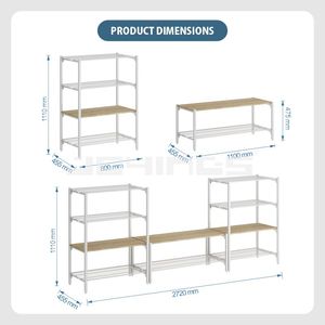 Bàn và tủ TV chất lượng cao mới, kết hợp linh hoạt, giá để đồ đa năng, giá để đồ bằng dây kim loại - Product Image 5