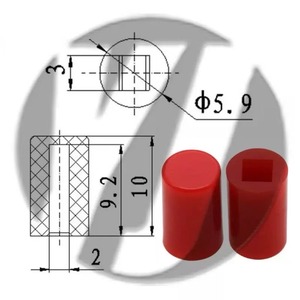圆形键帽 ABS 材质，兼容 6x6 12x12 触觉开关，内径 3.1/3.2/3.4mm，含按钮帽 - Product Image 5
