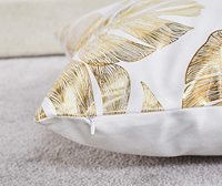 Feuille d'or imprimée Stock décoratif canapé chaise sol jeter taie d'oreiller coussin nouveaux modèles noir feuille d'or imprimé coussin