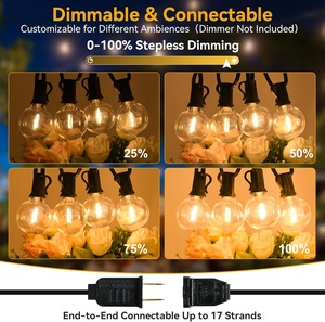 <span class=keywords><strong>Guirlande</strong></span> de Noël d'extérieur et d'intérieur, éclairage décoratif G40 15M 30M 60M pour jardin, mariage, <span class=keywords><strong>guirlande</strong></span> lumineuse LED à globes - Product Image 3
