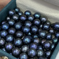 Perles de Tahiti naturelles, véritables, d'eau douce, noires, rondes, de qualité AAAAA, en vrac, prix de gros