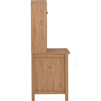 Escritorio Funcional Color Roble RHODES con Estantes de Almacenamiento, Gran Capacidad, Mesa de Estudio Moderna para Estudiantes, Muebles para el Hogar