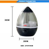 Nouvel humidificateur d'air électrique à ultrasons 3L, diffuseur d'huiles essentielles, lumière nocturne, faible bruit, portable