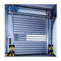 Puerta espiral automática de aluminio pesado, hermética, aislada, para talleres eficientes