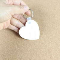 Porte-clés en plastique souple créatif, imprimable double face, pour impression photo DIY, breloques vierges en FRP, porte-clés en forme de cœur, sublimation