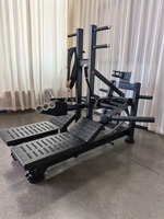 Machine à Squats à Courroie à Charge de Plaques avec Plateforme Réglable Zéro Pression sur le Dos, Usage Commercial Robuste pour Entraînement de la Partie Inférieure du Corps en Salle de Sport