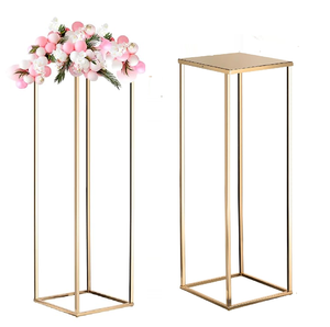 Metal Gold Column Geometric <strong>Flower</strong> Stand Gold <strong>Flower</strong> <strong>Display</strong> Rack Wedding Decorations Table Centerpieces <strong>Flower</strong> Vase Stand - Product Image 2