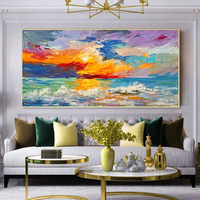 Peinture à l'huile abstraite de paysage, décoration intérieure, vente en gros, dropshipping Etsy, best-seller