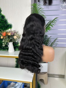 Virgin Indian Loose <b>Body</b> <b>Wave</b> Machine Double Weft Human Hair Extension Natural Black Long Wavy Style - Product Image 4