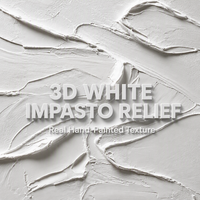 Peinture à l'huile texturée sur toile à texture en relief blanche, grande taille encadrée, vente en gros de tableaux et d'art mural, entrée, salon, moderne
