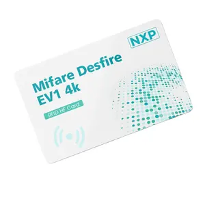 工厂价格定制印刷塑料RFID名片存储器智能数字Pvc Nfc名片带标志