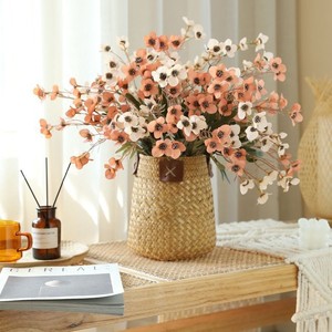 ดอกไม้ประดิษฐ์สไตล์เรโทร ดอกชบาขนาดเล็ก สไตล์ชนบท ตกแต่งภายในระดับไฮเอนด์ ดอกไม้แห้ง ดอกไม้ผ้าไหม ของตกแต่งบ้าน - Product Image 2