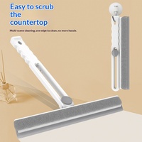 Éponge-brosse de nettoyage de vitres écologique, pliable, pour pare-brise de voiture et porte de douche, en plastique