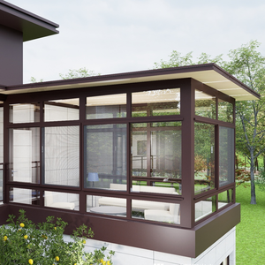 カスタムベランダウィンターガーデン価格プレハブアルミ二重ガラスサンルーム屋外ソラリウム温室サプライヤー - Product Image 1
