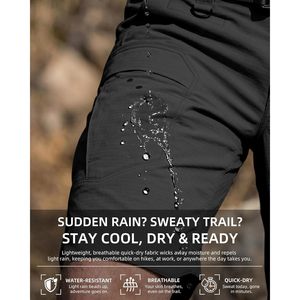 Pantalones Cortos Cargo para Hombre, de Secado Rápido, Ligeros, Transpirables, con Múltiples Bolsillos, Tácticos, de Verano, para Trabajo, Cintura Media, con Botones - Product Image 6
