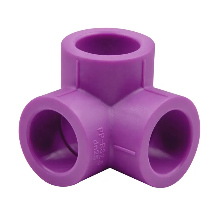Ppr Fittings Ppr Three-dimensional Tee Green/purple/white/orange DIN8077/8078 Pipe Fittings