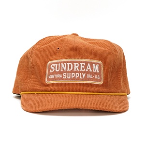 Casquettes Snapback en velours côtelé avec logo personnalisé tissé, visière légèrement incurvée, casquettes non structurées avec cordon - Product Image 5