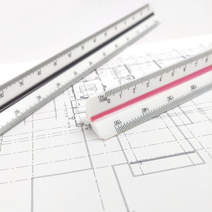30Cm Professionele Tekening Heerser Afgeschuinde Randen Architectuur 6 Verhouding 1:100/200/250/300/400/500 Hoge Driehoekige Schaal Heerser - Product Image 3