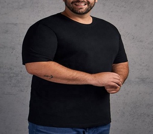 T-shirt et jean grande taille pour hommes, t-shirts unis pour hommes - Product Image 6