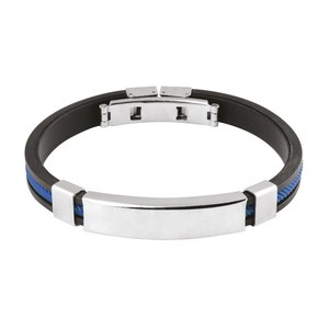 Pulsera de Moda Negra y Azul con Dijes - Product Image 1