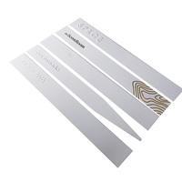Bandes de test de parfum personnalisées avec gaufrage en feuille d'or, papier absorbant de parfum blanc, bandes de test de parfum