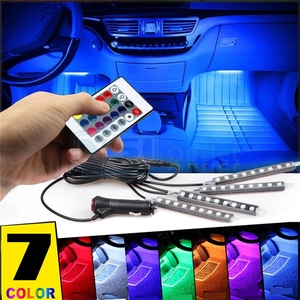 5050 véhicule ambiante décoration intérieure de voiture de lumières d'ambiance led lampe lumière de musique de voiture - Product Image 2