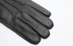 Haute Qualité Noir De Mode En Peau De Mouton Voiture Conduite Gants En Cuir Véritable Hommes pour L'<span class=keywords><strong>hiver</strong></span> - Product Image 6