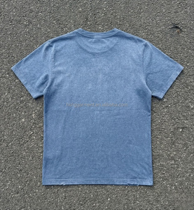 T-shirt vintage délavé effet soleil, coupe ample, style usé, avec trous déchirés, en coton surdimensionné pour homme - Product Image 2