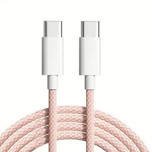 High Quality 60W Macaron USB-<b>C</b> <b>Cable</b> Nylon Braided <b>Type</b> <b>C</b> <b>to</b> <b>C</b> Data <b>Cable</b> Fast Charging <b>Cable</b> for Phone 15 16 - Product Image 2