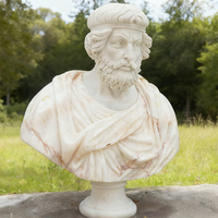 Statue de Portrait de Tête de Déesse en Marbre Blanc, Style Mythologique Antique Personnalisable pour Hall de Musée