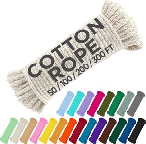 Vente en gros <span class=keywords><strong>de</strong></span> corde en coton naturel <span class=keywords><strong>de</strong></span> 5 mm, <span class=keywords><strong>cordon</strong></span> tressé robuste <span class=keywords><strong>de</strong></span> 5/16 po pour macramé, artisanat, corde à linge résistante, camping, jardinage - Product Image 1