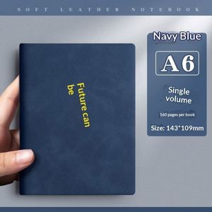 A6 Portable Pocket <b>Notebook</b> PU Thread Sewing Cover <b>Mini</b> Simple Notepad School 80 Sheets Gift Diary Wholesale - Product Image 6