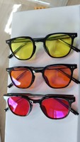 Lunettes de vue de haute qualité personnalisées en TR90 anti-lumière bleue, vision nocturne, pour jeux sur ordinateur, AR rouge orange, design rétro, pour le sommeil