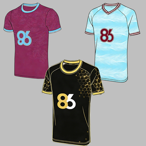 欧洲及英伦足球俱乐部球衣定制批发 黑牛队足球服装 黑牛队球衣 - Product Image 1