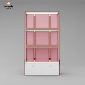 Luxury Wig Display Cabinet with LED Lighting | High-End Metal & Glass Showcase for Hair Wigs in Boutique Retail Stores & Salons - Product Image 3