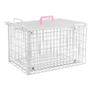Gabbia di Contenimento Veterinaria in Metallo Bianco Zincato a Caldo per Gatti e Cani - Product Image 1