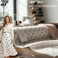Tissu en Chiffon Jacquard 100% Polyester Séchage Rapide & Respirant Léger 75D Teint Uni pour Robes/Jupes de Filles En Stock