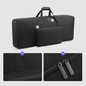 Étui pour clavier BSCI 61 touches, sac de transport pour clavier, sac de transport pour piano, 40"x16"x6" en nylon Oxford 600D imperméable noir avec rembourrage en mousse de 10 mm - Product Image 3