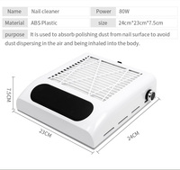 BLUEQUE Outil de nettoyage pour manucure, aspirateur à poussière pour ongles, essentiel pour les salons de manucure