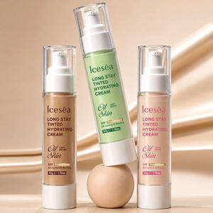 Crème hydratante teintée longue tenue OEM SPF pour peaux grasses, contrôle du sébum, estompe les pores, 3 teintes, crème BB légère 50g - Product Image 6