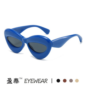 แว่นตา แว่นกันแดดทรงแคทอาย UV400 กรอบพีซี ผู้หญิง แฟชั่น แว่นกันแดด - Product Image 4