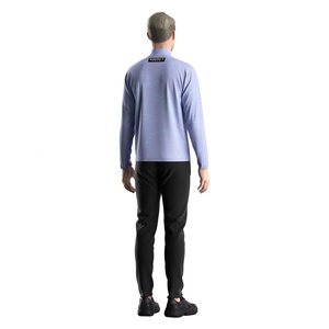 T-shirt de performance par sublimation de bonne qualité, T-shirt de luxe à col en V, col roulé effet compression pour garçons - Product Image 5