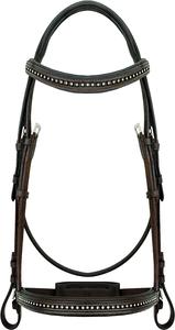 Cabestro de Cuero Genuino de Lujo para Caballo, para Competición Ecuestre, Negro/Marrón, con Logotipo Personalizado - Product Image 2