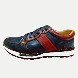 Men Genuine Leather <b>Round</b> <b>Toe</b> Walking Shoes Breathable Low <b>Heel</b> Cow Leather Solid Color Casual Outdoor Wear - Product Image 4