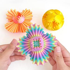Mainan Cetak 3D dengan Finishing Berubah Warna Dinamis Silent Gear Sphere untuk Meja Kerja Penghilang Stres - Product Image 1